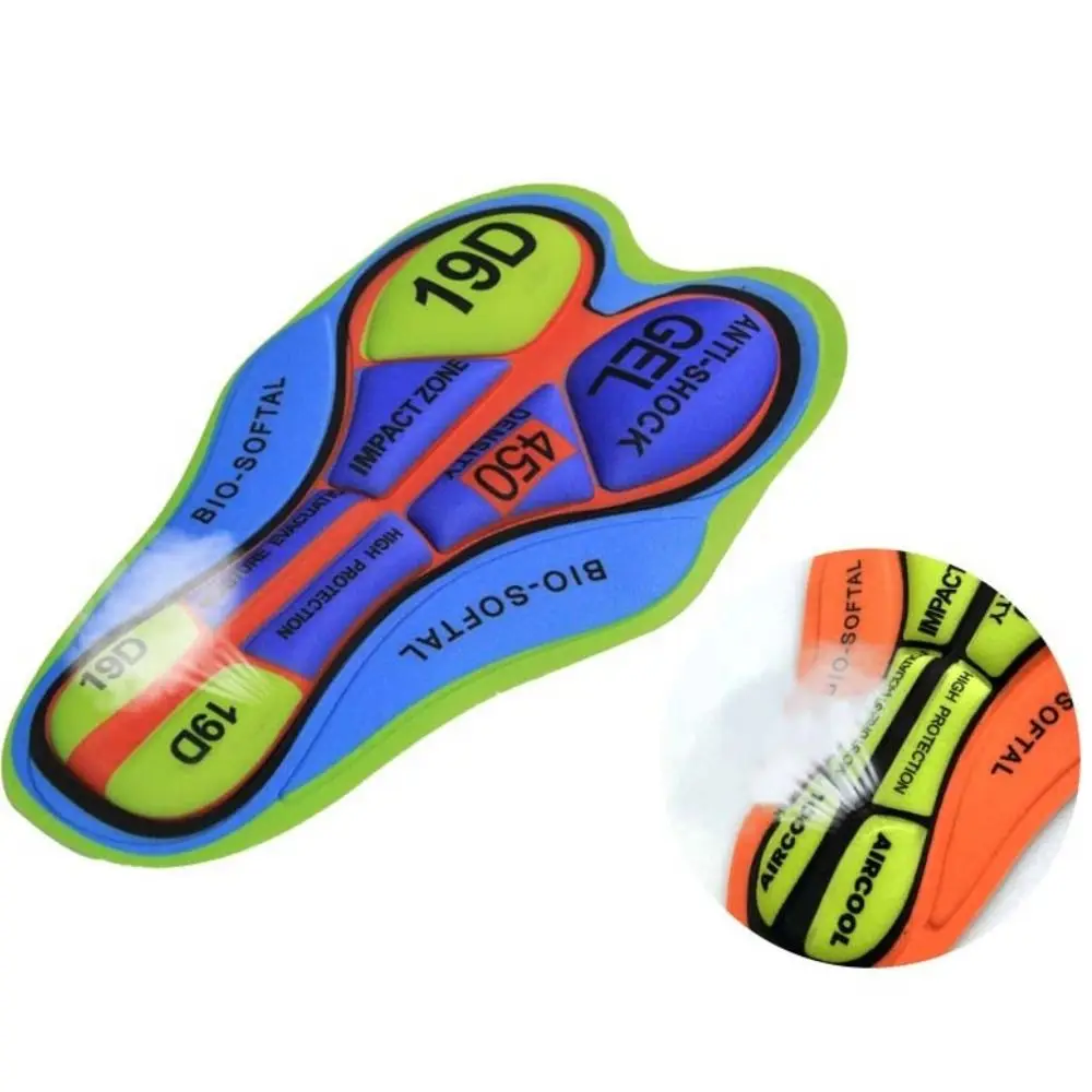 

Shockproof Men Cycling Gel Pad Breathable Hole 12D 19D 20D Cycling Pants Pad Quick-drying Sponge Silicone Bicycle Seat Cushion