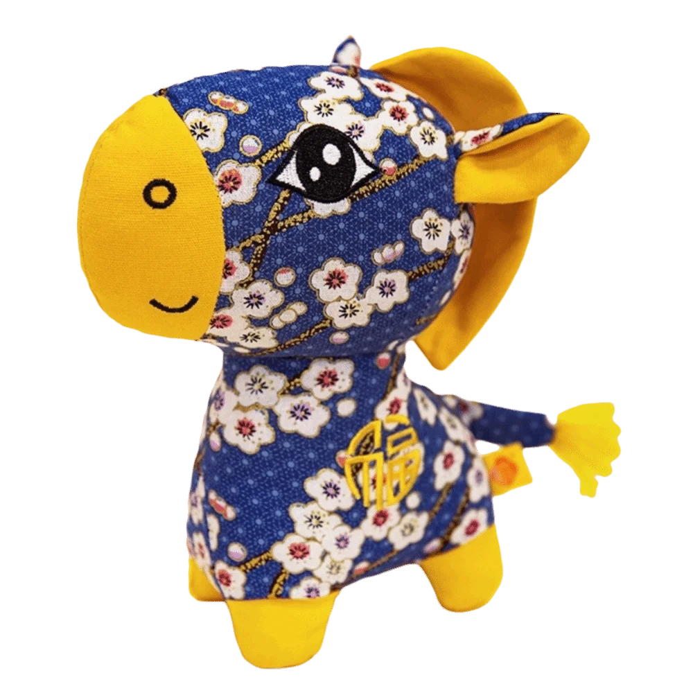 

Chinese Style Horse Mascot Stuffed Animal Soft PP Cotton Plush Horse Stuffed Animal Toy Fluffy Collection