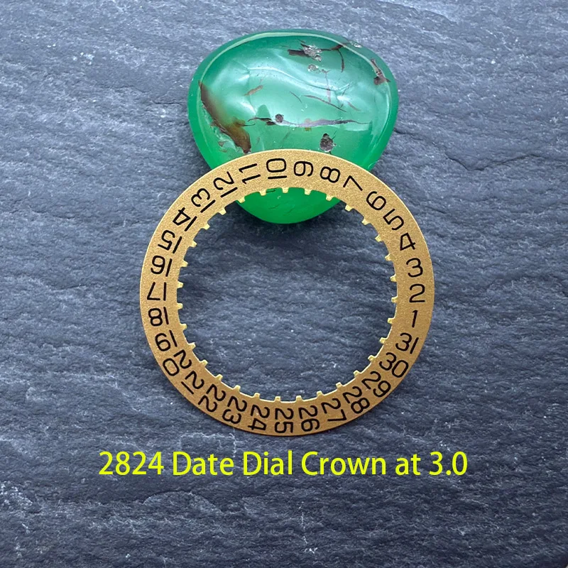 

Custom Dial ETA 2824 Movement Date Wheel Dial Fit 2824 Automatic Mechanical Movement Crown at 3.0 Day Date at 3.0/6.0