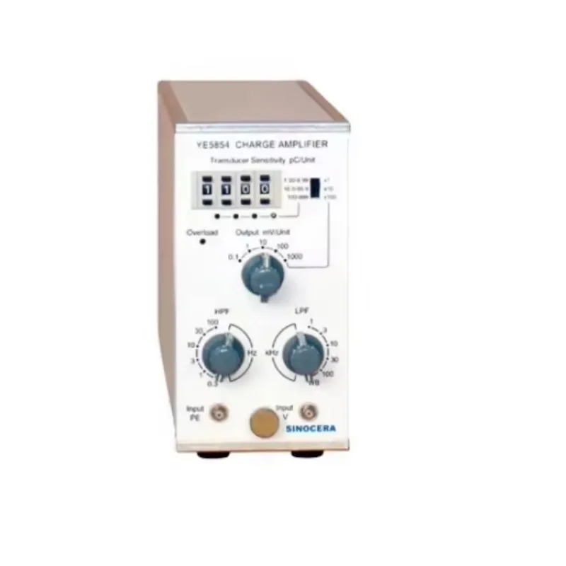 

Precision Charge Amplifier with four groups decimal sensor sensitivity adjustment; input methods such as charge, voltage, IEPE