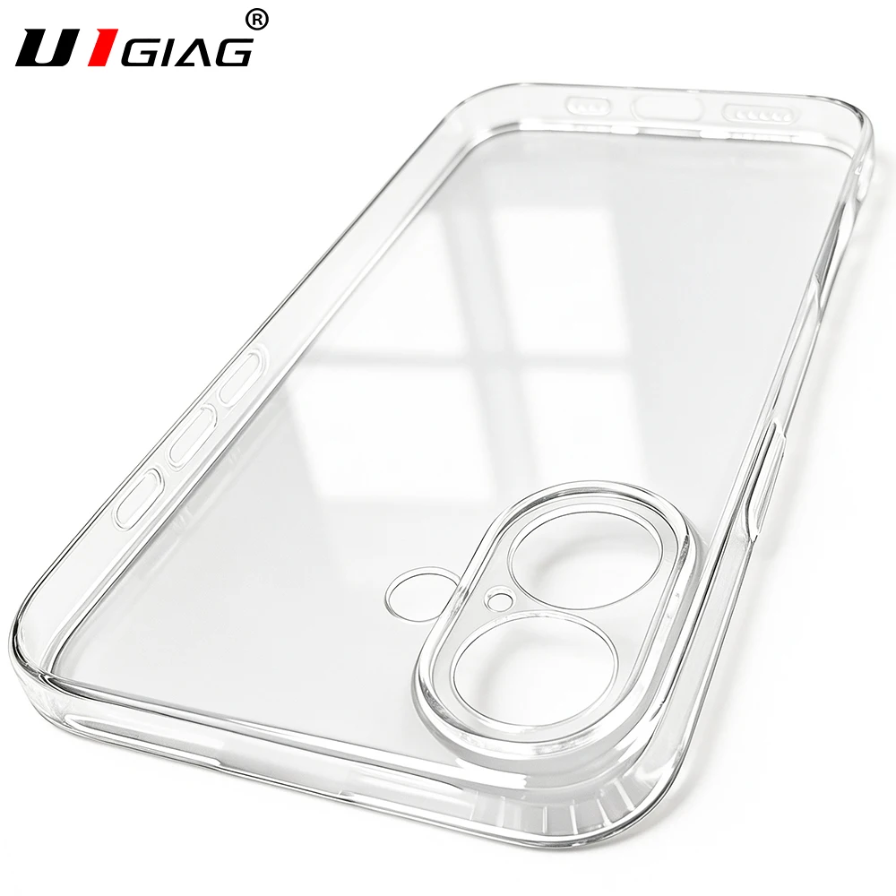 Stoßfeste Silikon-Softcase für iPhone 17 Air 17e 16 16e 15 14 Plus 13 12 Mini 11 Pro Max Klare Ultradünne Transparente Hülle