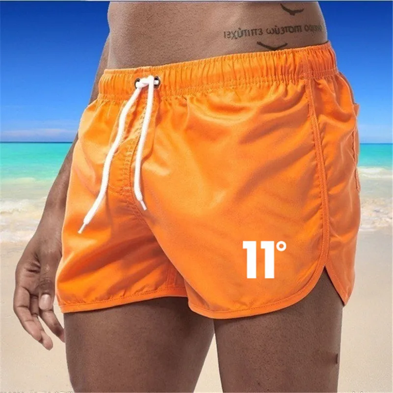 Mens Swimwear Brief Quick Dry Beach Shorts Sexy Swimsuit Summer Swimming Trunks For Bathing Casual Pants Sunga Surf Volleybal