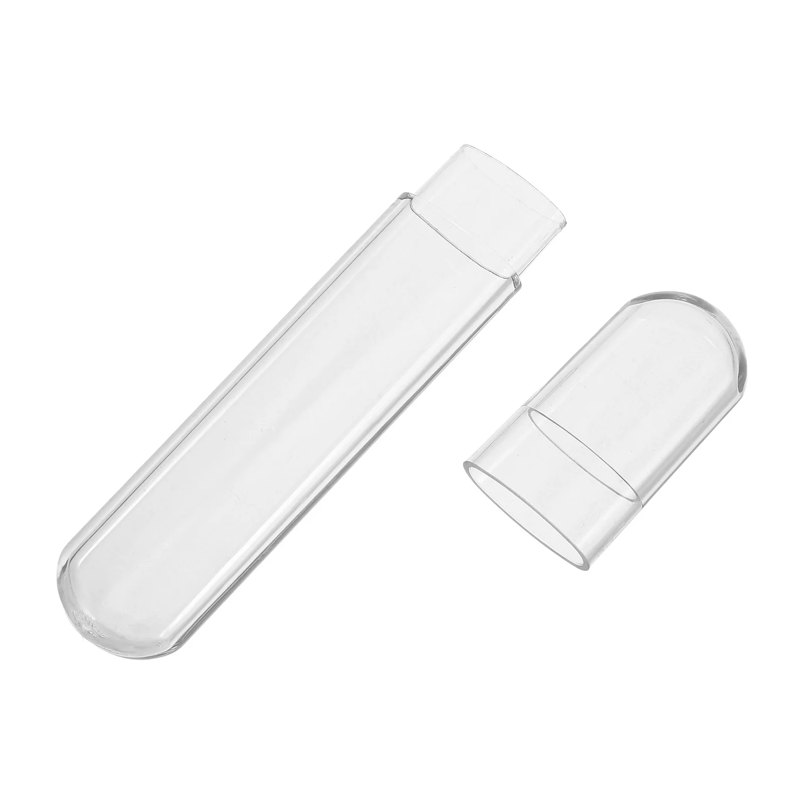

Clear Plastic Eyelash Tweezer Holder Oval Case Travel Tweezer Organizer Small Tube Storage Organizer for Extensions