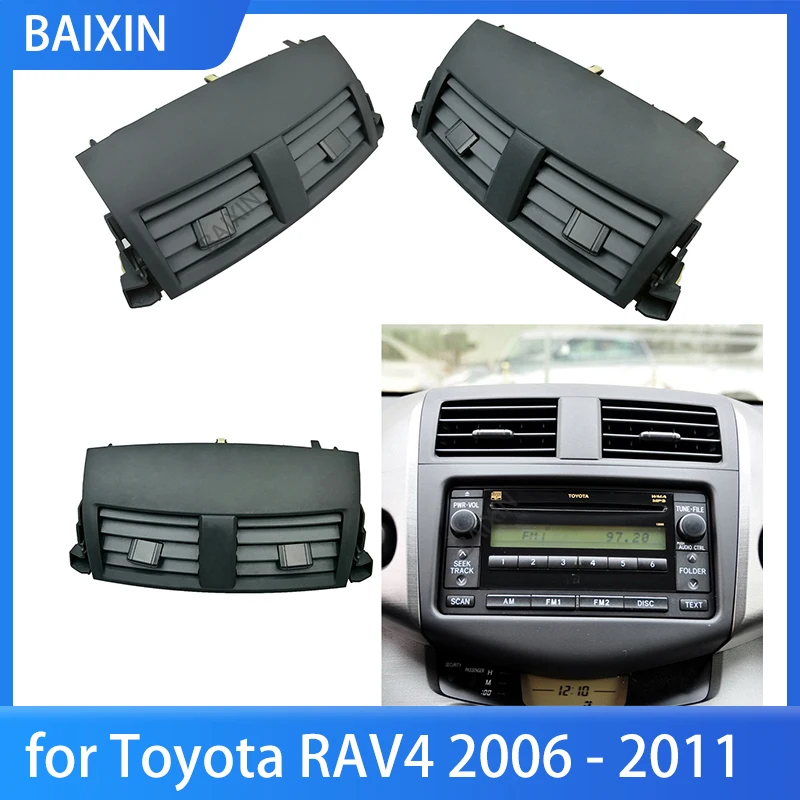 

Для Toyota RAV4 2006 2007 2008 2009 2010 2011 Центральная панельная решетка A/C панель вентиляционного отверстия Крышка вентиляционного отверстия запасные аксессуары