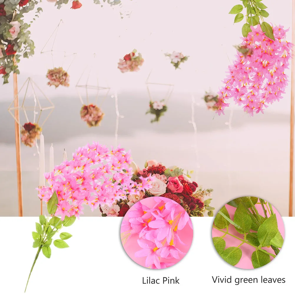 

2pcs Artificial Flower String Fresh Color Decorative Vine For Home Wedding Party Decoration Simulation Flower Ornament
