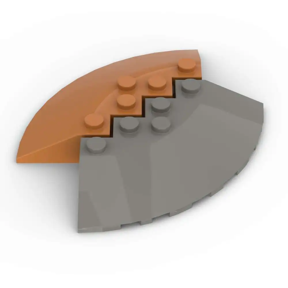 MOC 1 قطعة 95188 مع المنحدر 33 حافة الطوب الزاوية المستديرة 6x6 التراص استبدال بنة لعبة ممتعة الكبار الأولاد هدايا العيد