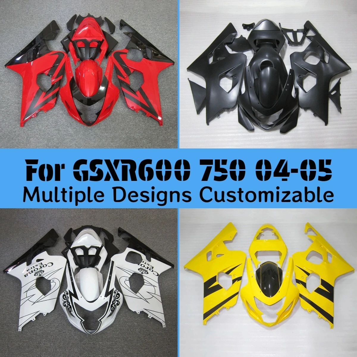 GSXR 600 750 2004 2005 Cool Fairing Kit for GSXR600 GSXR750 04 05 Motorcycle Customized Injection Fairings