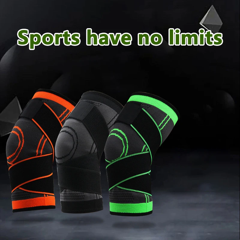 1PCS Knee Pads Sports Pressurized Elastic Kneepad Support Fitness Basketball Volleyball Brace Medical Arthritis Joints Protector