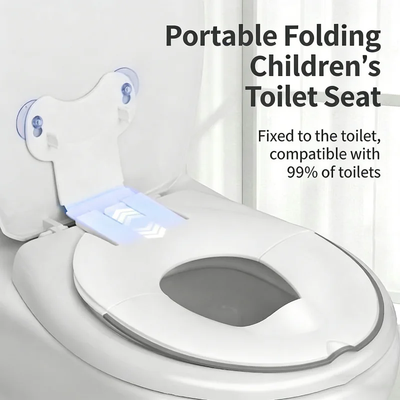 

Children's foldable toilet seat pad - Universal for babies - Splash-proof toilet ring - Portable storage - Outdoor seat ring
