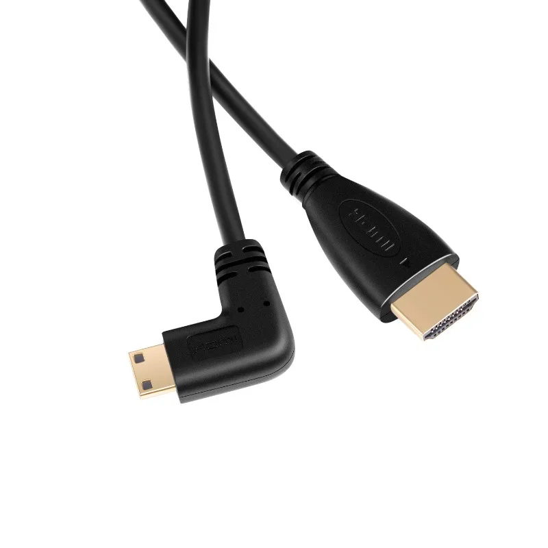 สายสปริง HDMI เป็นมินิ HDMI แบบยืดหยุ่น 4K สายข้อมูลวิดีโอ Ultra HD สําหรับกล้องวิดีโอ DSLR