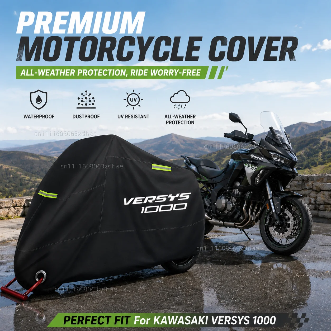 

Motorcycle Full Cover Waterproof Rain Dustproof All Season 190T Oxford Cloth For For KAWASAKI VERSYS 1000 1100 1000SE SE