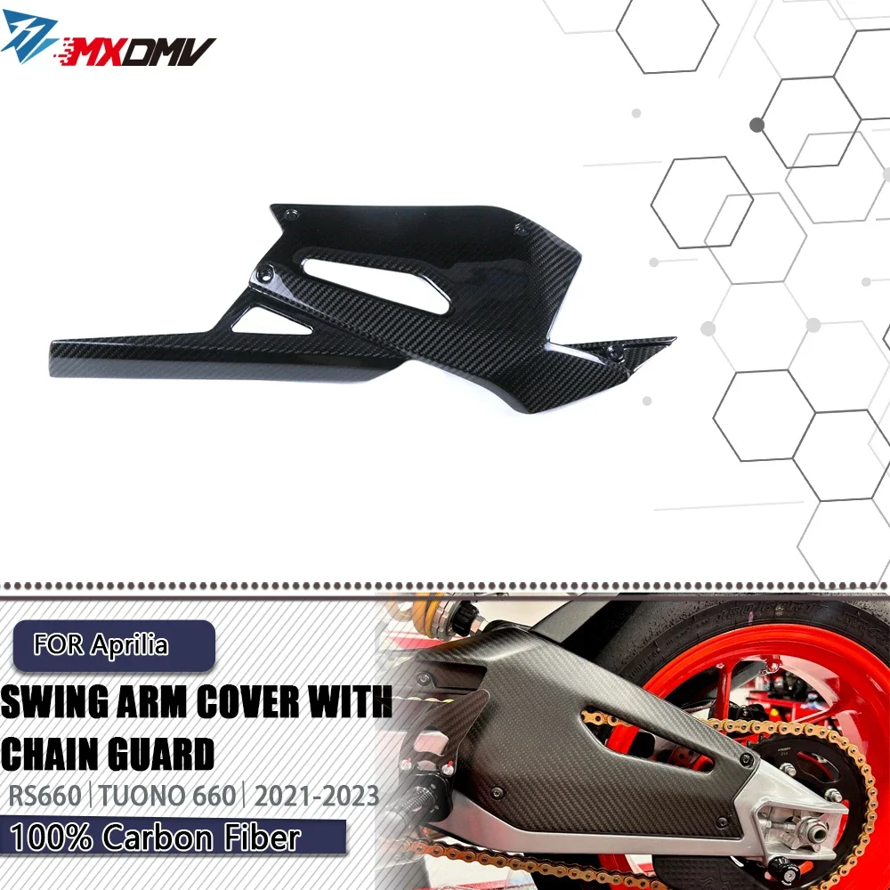 

For Aprilia RS660 Tuono 660 2021-2023 Carbon Fiber Front Chain Guard Cover Chain Guard Belt Cover Protector