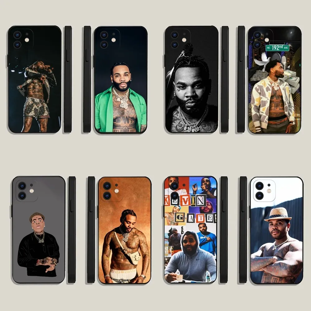 K-Kevin Gates Rapper  Phone Case For iPhone 15,14,13,12,11,Plus,Pro Max,XS,X,XR,SE,Mini,8,7 Soft Silicone Black Cover