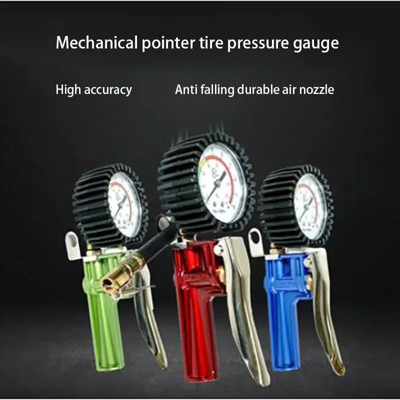 Pressure Gauges - High Precision Tire Pressure Monitor with Inflation Head for Automobiles - Inflating Gun for Tire RakingMachie