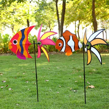 Kleurrijke Windmolen Speelgoed Pinwheel Windmolen Huis Tuin Decor Outdoor Geschenken Kinderen Speelgoed Schrikken Vogels Weg Windspinner