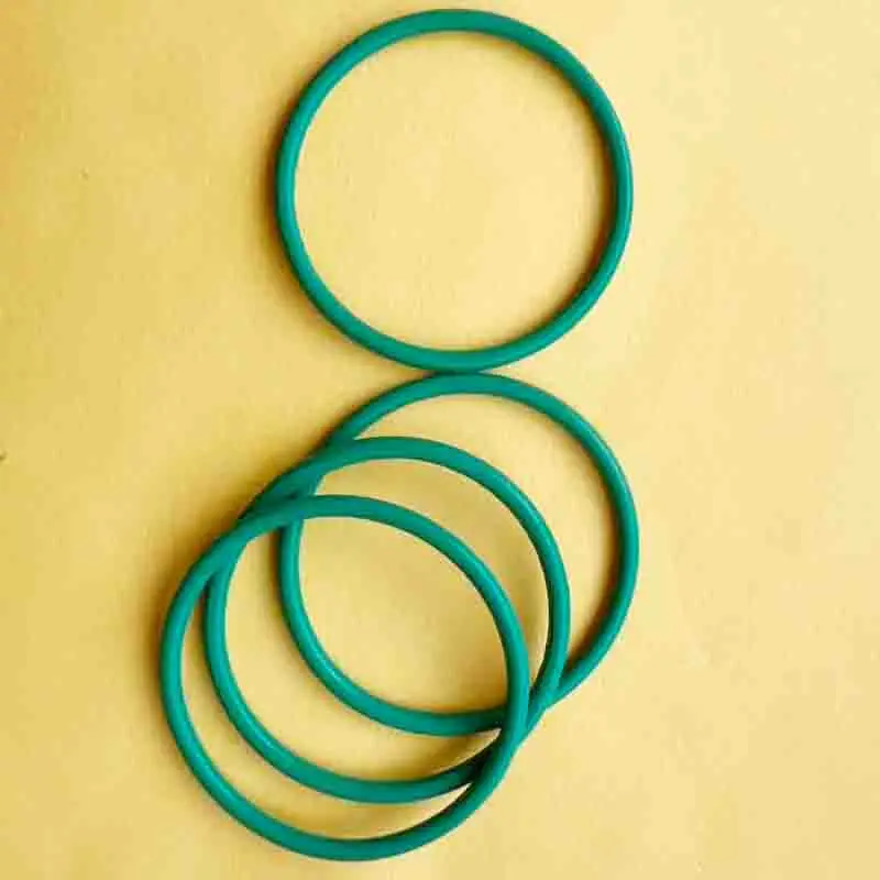 Green FKM O-Ring Seal Fluorine Rubber Gasket CS 4mm Cross-Section OD 12-285mm for Industrial Equipment Sealing