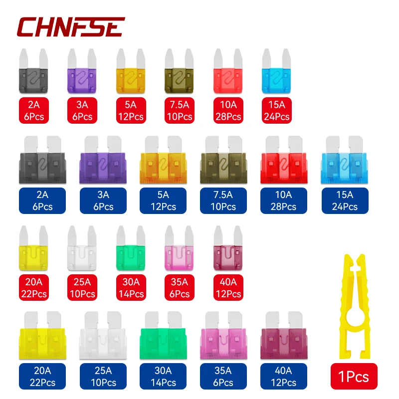 300pcs Car Blade Fuse Assortment Kit, 2A-40A Auto Truck Automotive Medium Small Fuse Mixed Motorcycle, Circuit Fuse With Box