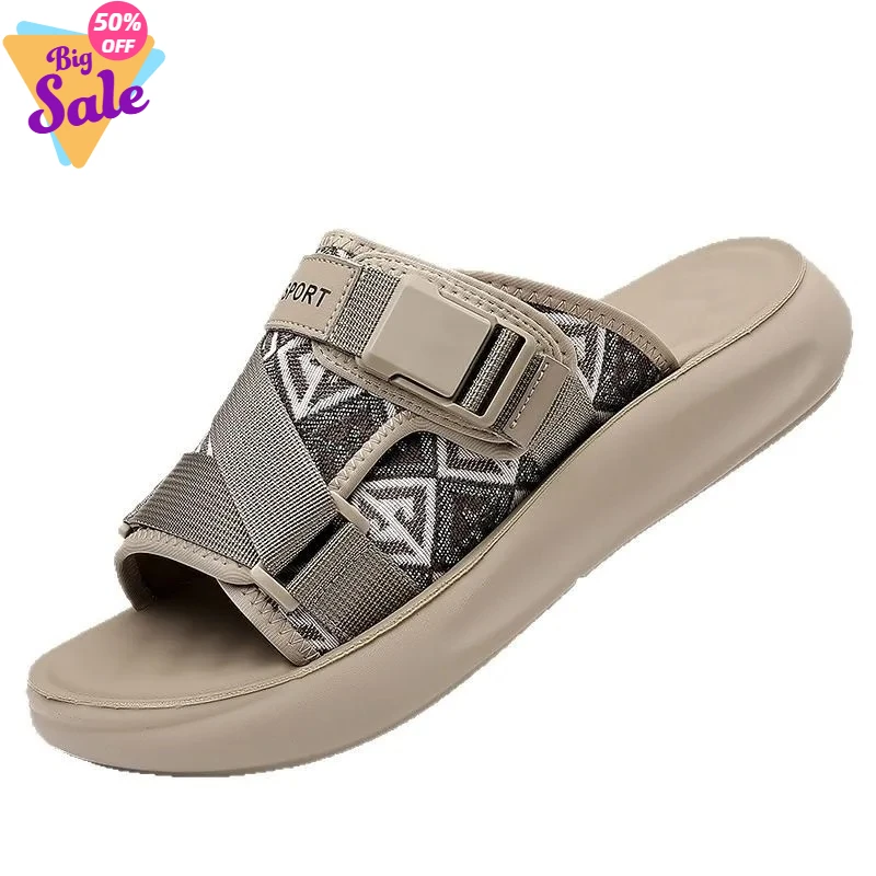 

Slippers for men 2025 new style summer outerwear soft sole casual sports men thick sole beach