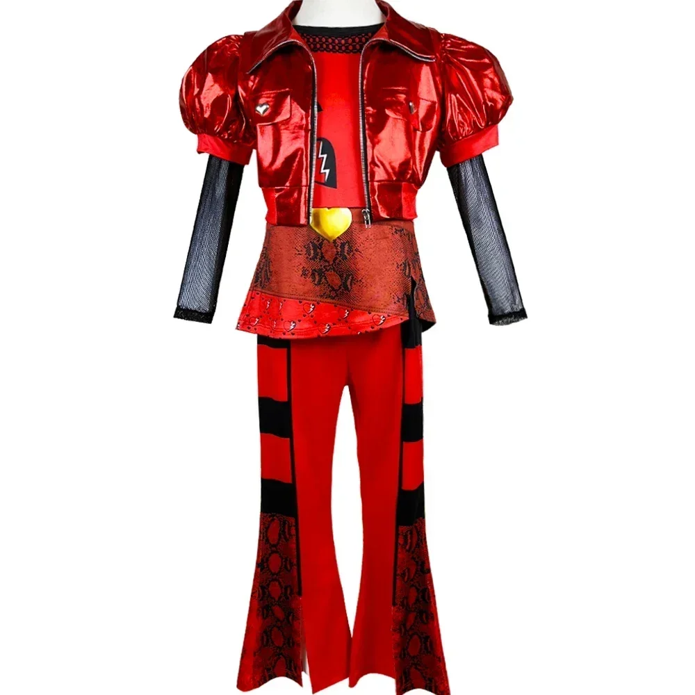 Anime Descendants 4 Cosplay costume new girl Halloween role-playing clothing girl makeup dance red movie Dress