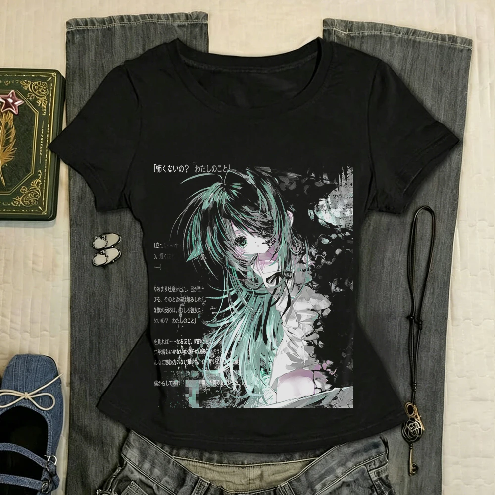 Y2K style 90s Harajuku Fairy Long-sleeve Tees women's T-shirts Fashion Gothic Long-sleeve Tops Emo girl Punk Long-sleeve Clothes