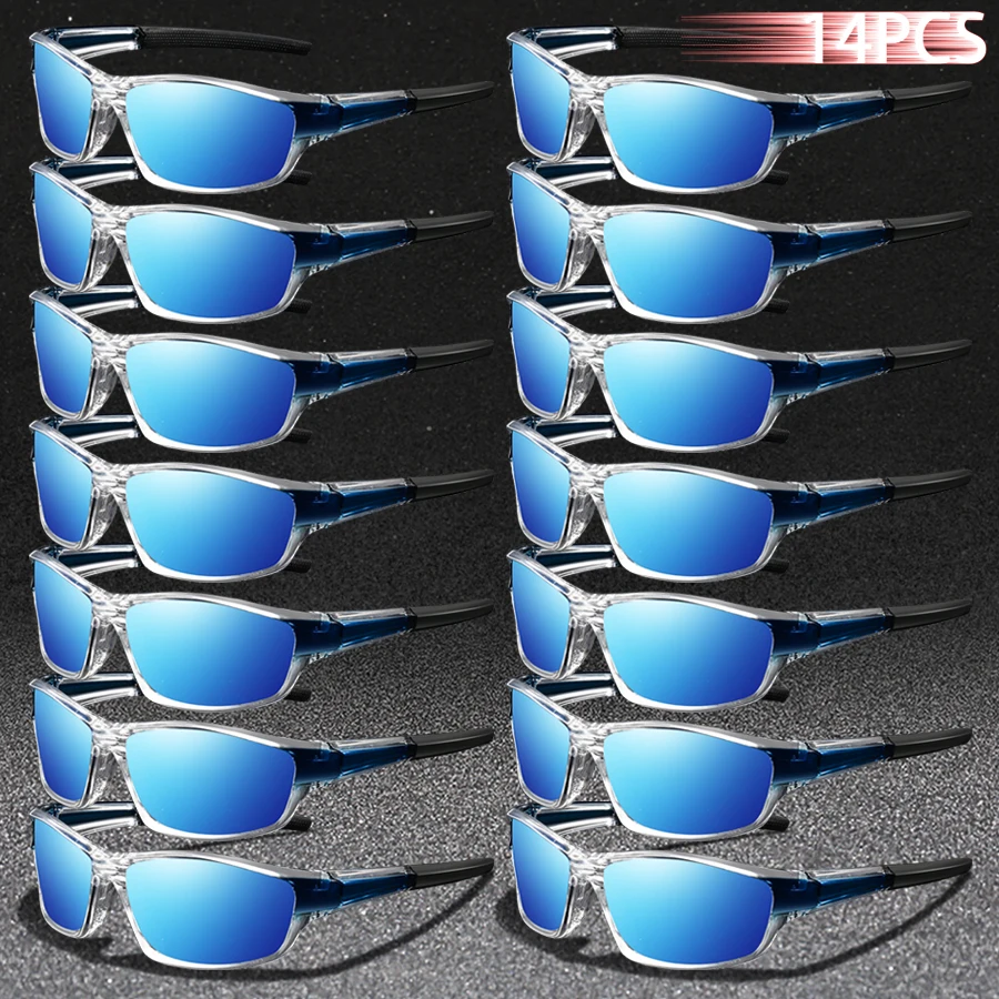 

14PCS Fashion UV400 Men Women Running Mountaineering Fishing Sunglasses Bicycle MTB Eyewear Outdoor Sport protective glasses