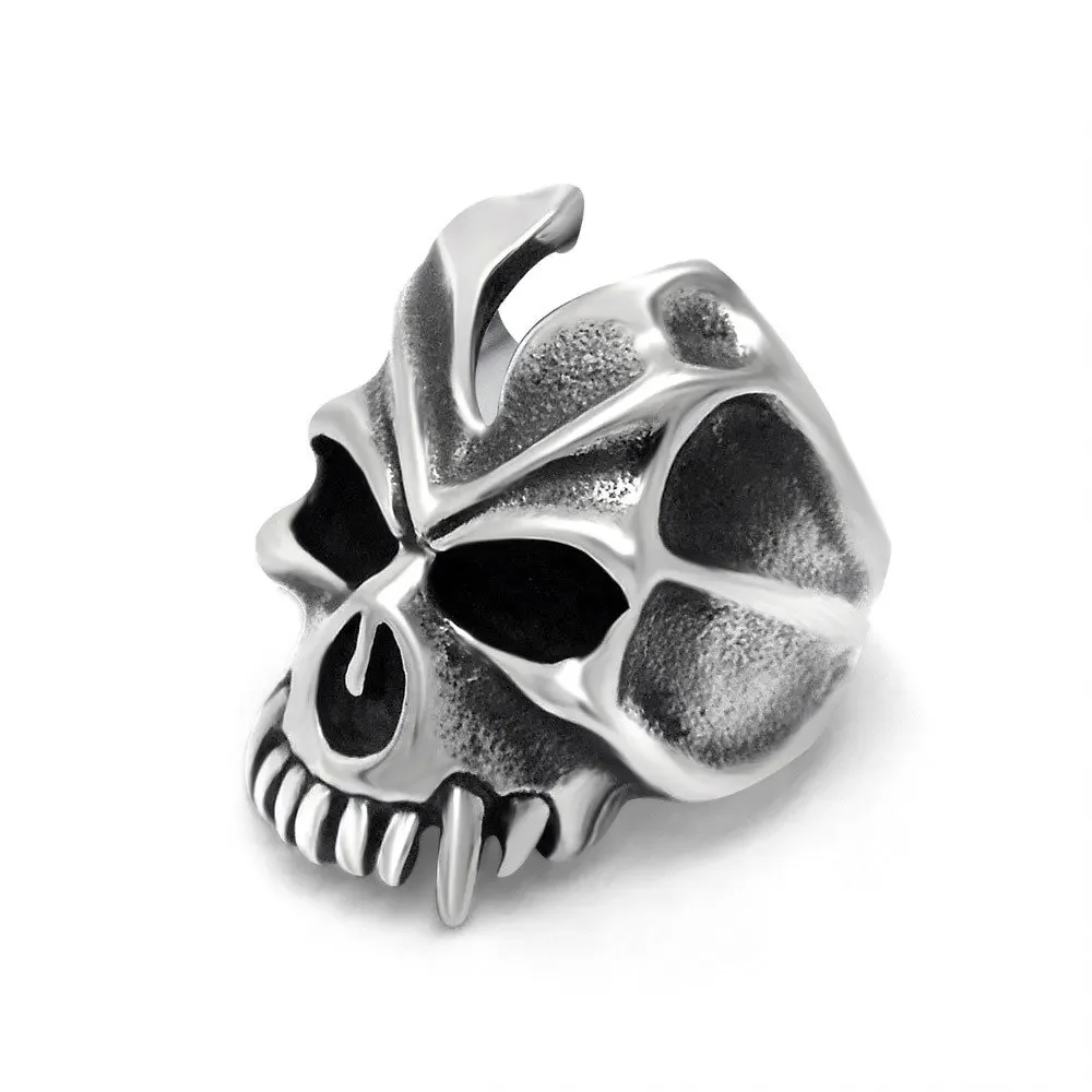 

Retro Exaggerated Jewelry Halloween Monster Fangs Skull Head Men's for Domineering Rings Size 7-12