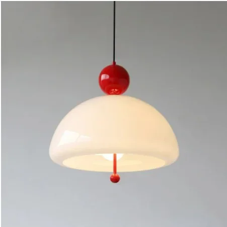 

Medieval French retro pendant light post-modern living room cream glass bedroom tea room bar main pendant lamp