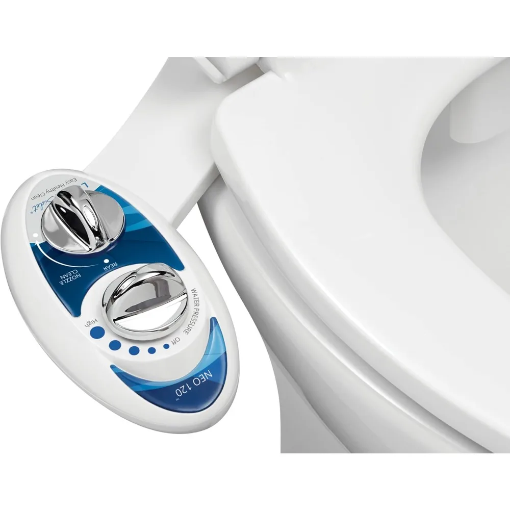 

NEO 120 Self-Cleaning Nozzle, Fresh Water Non-Electric Bidet Attachment for Toilet Seat, Adjustable Water Pressure, Rear Wash