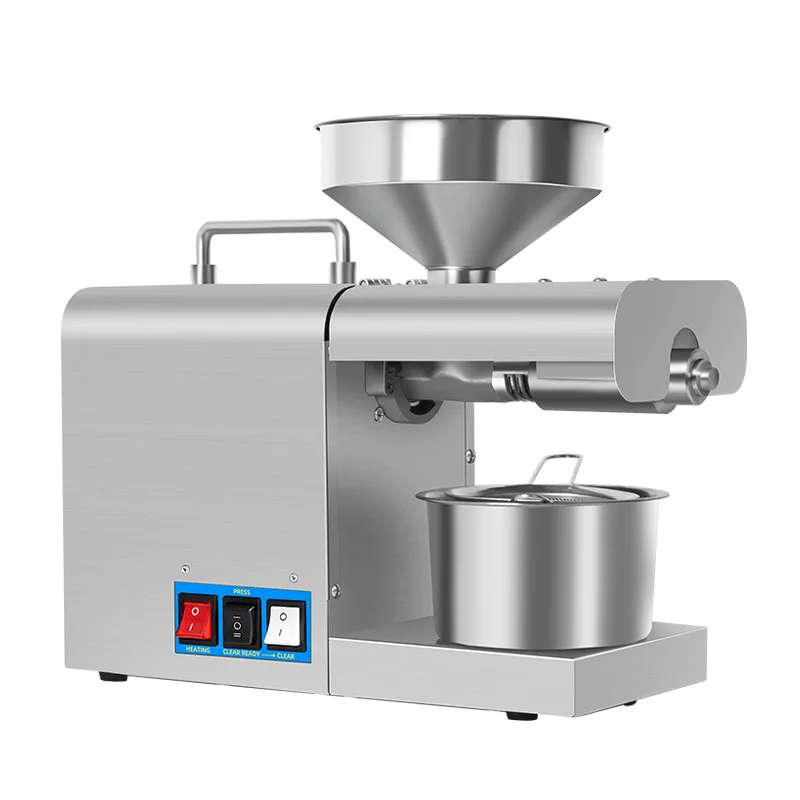 820W Automatische Olie-Extractor Roestvrijstalen Oliepersmachine Voor Koude/Hete Squeeze Verwarming