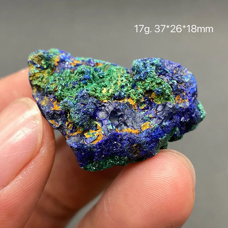100% natural azurite and malachite symbiotic raw stone mineral specimencrystal jewelry pendant