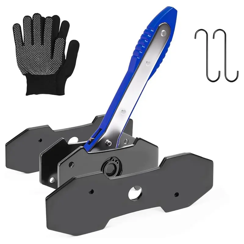 

CYCLI-Brake Caliper Compression Tool With 360° Swing Ratchet Switch, 2 Pcs Large Steel Plates, And 2 Hooks Work Gloves