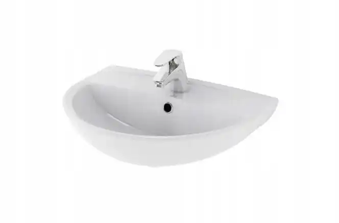 Keramische spoelbak met halfronde mat wit 58,5x42,5x12,5 cm