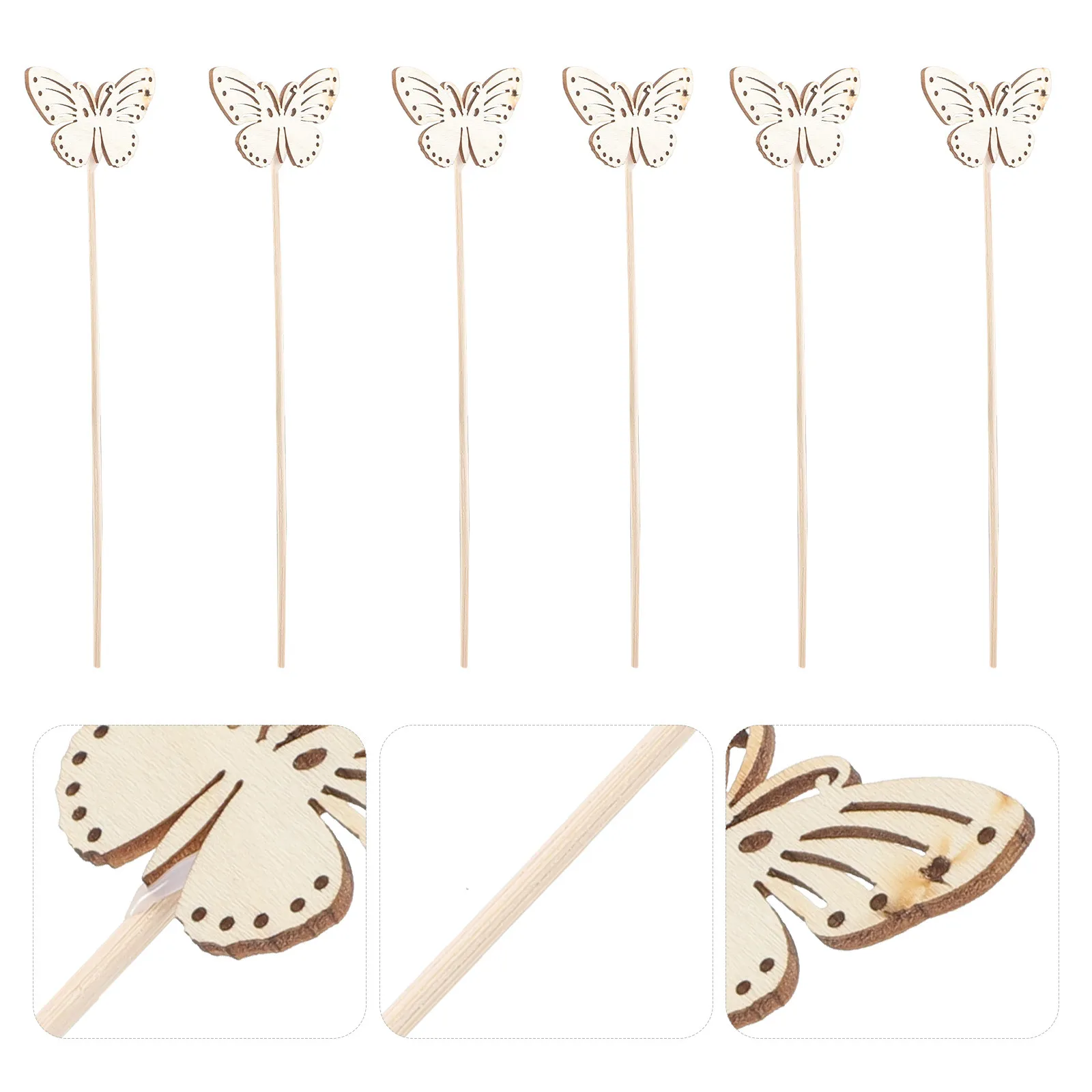 Lot de 10 bâtonnets diffuseurs papillon en bois pour huiles essentielles, idéal pour la maison, le b