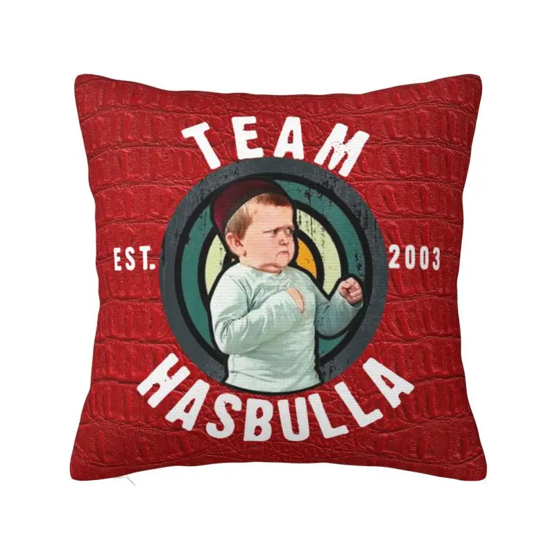 Custom Funny Hasbulla Hasbullah Throw Pillow Covers Bedroom Decoration Cute Mini Khabib Cushions for Sofa Square Pillowcase