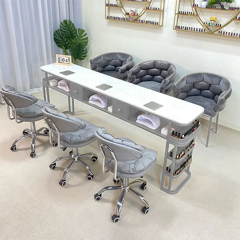 

Stand Design Nail Table Workstation Equipment Modern Chair Nail Table Nordic Luxury Organizer Mesa De Unha House Accessories