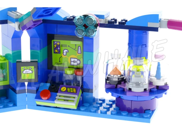 359pcs Unikingdom Dr. Laboratory Sparkle Matter Scanner Robotic Arms 11018 Building Block toy Compatible With Model