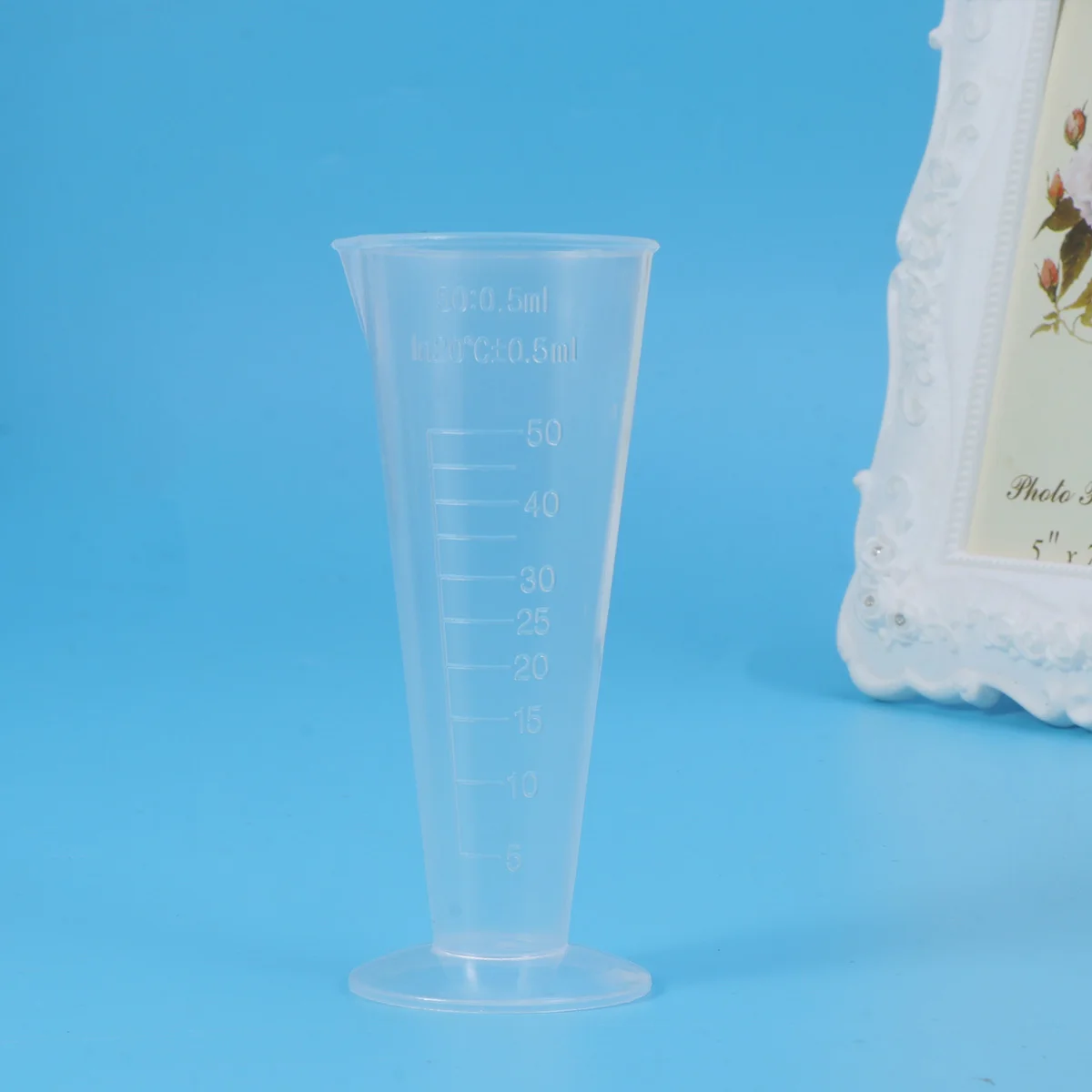 2 قطعة مجموعة أكواب قياس البلاستيك الشفاف تخرج 50 مللي 100 مللي سهلة القراءة كوب قياس واسع الفم