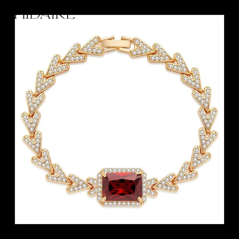 

Gorgeous Dinner Bracelet Jewelry Square Zircon Inlaid Bracelet Atmospheric Bracelet, Fashionable and High-end