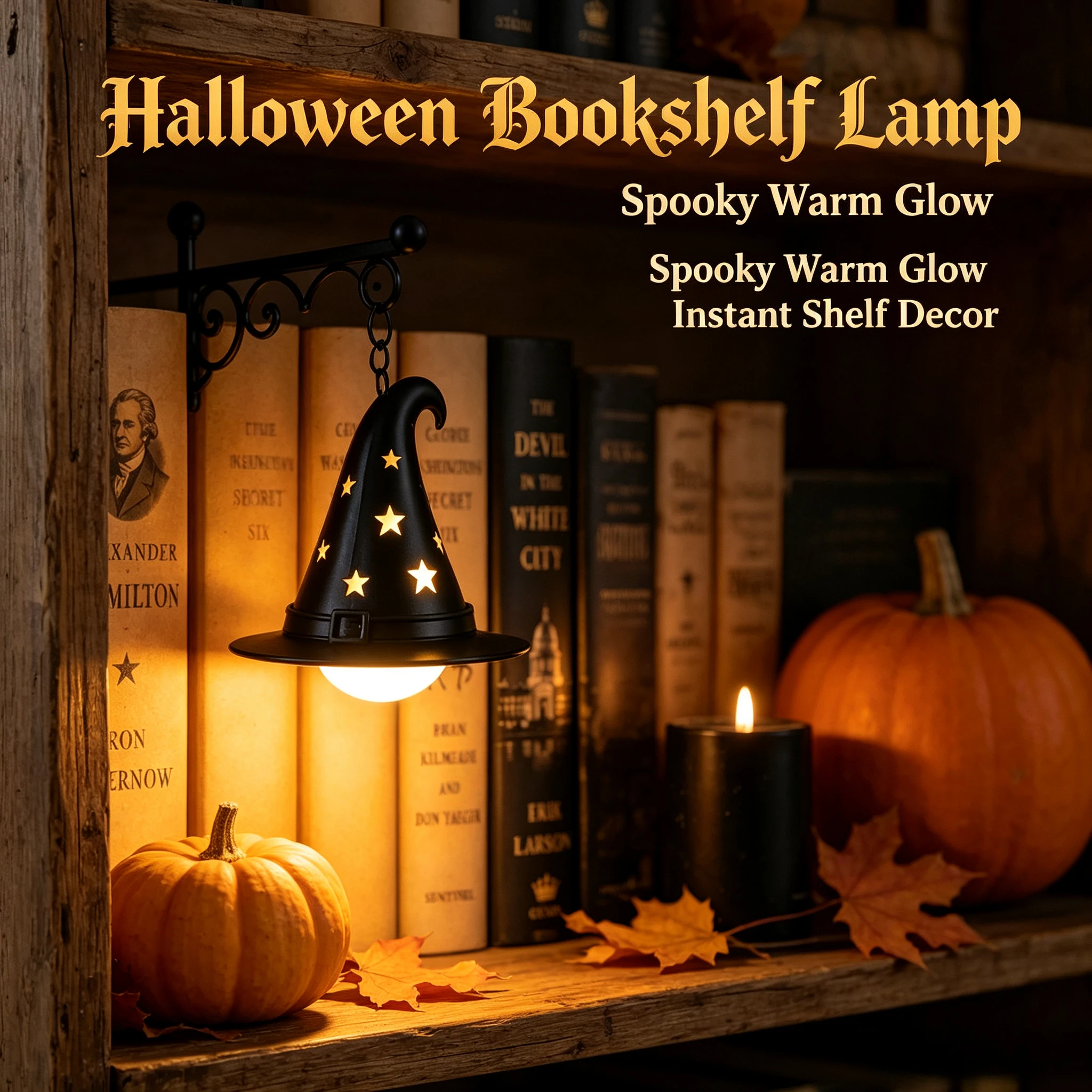 Metal Gothic Retro Halloween Wall Mount Reading Lamp LED Night Light Vintage Bookshelf Lighting Home Bedroom Decor Ornament