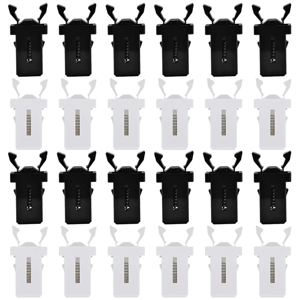

24pcs Trash Can Accessories Black White Clips Self-locking Button Garbage Lid Security Bin Clip Plastic Buckle Universal Latch