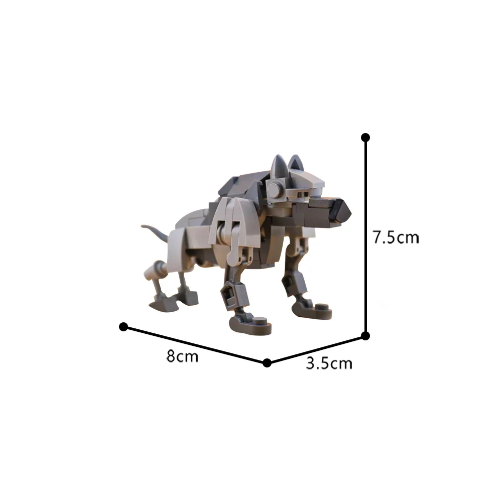 MOC Animal Creativity Adorable Otter Model Building Blocks Classic Gray Wolf Warg Bricks Toy Cute Otter Koalas Animal Kids Gift