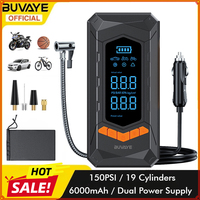 BUVAYE Car Inflator Tire Pump & Inflators 150PSI Air Pump Wired/Wireless Large Screen Dual Digital Display Air Compressors