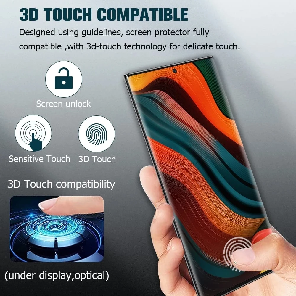 3D Curved Ultrasonic Fingerprint Tempered Glass For Google Pixel 6 Pro Plxel 7 Pro Screen Protector Glass Film
