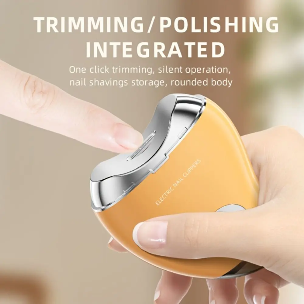 

2 in 1 Electric Nail Clipper 3 Speed Double Head Grinder Manicure Cutter Safe with BlueLight Automatic Polishing Nail Trimmer