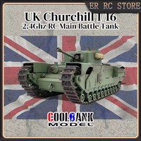 New Rc 1/16 Remote Control Tank Soldier Churchill C2310 Full-Scale Electric Remote Control Model Military Toy Remote Control