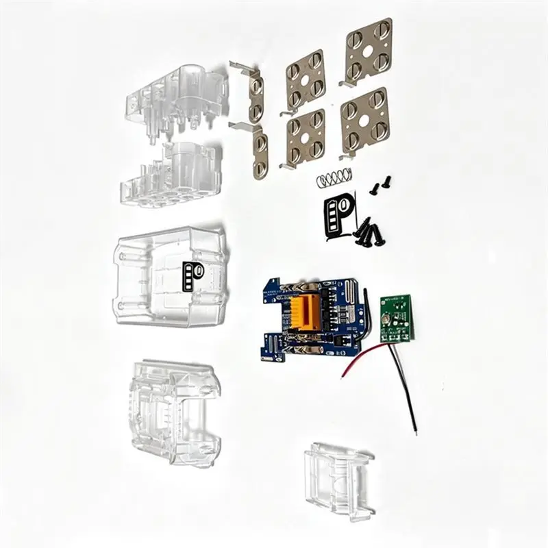 FEDI-Battery Case Box Kit For 18V Lithium Batteries BL1860 BL1890 Transparent Lithium Battery Case Box