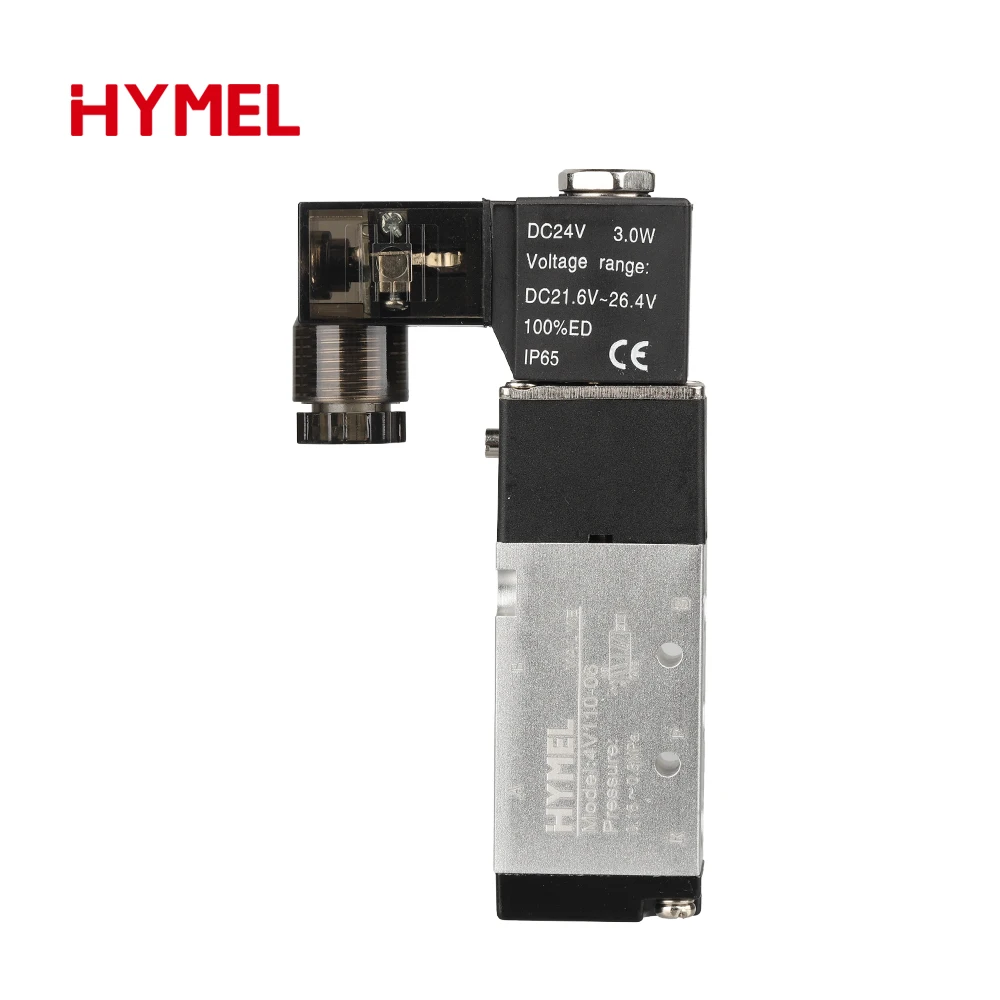 1/8 Inch Pneumatic Solenoid Valve 5 Way Port 2 Position Gas Air Electric Magnetic Valves DC12V 24V 110 V220V Coil Volt 4V110-06