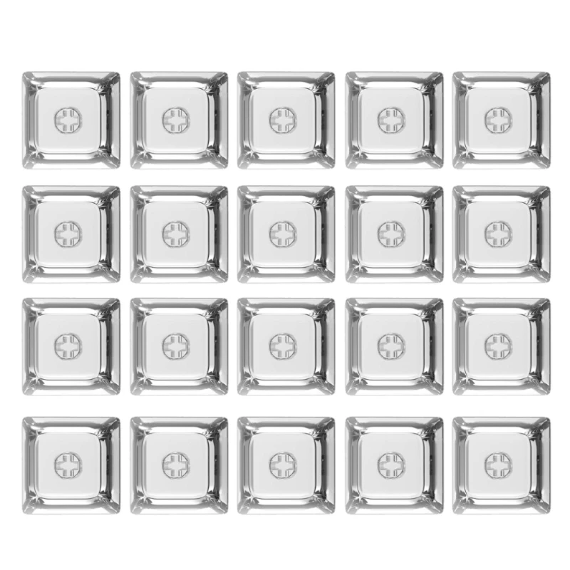 Gaming Keyboard 20Pcs XDA 1U 1X Transparent Layer Crystal Blank Backlit Keycaps for Mechanical Keyboard DIY
