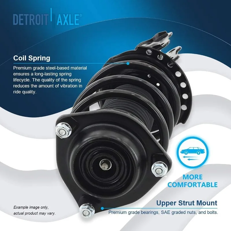 Oś Detroit — комплект амортизаторов передних стоек из 6 шт. для Hyundai Elantra 2011-2016 годов 2012 2013 2014 2015 стойки со спиральной пружиной в сборе Sw