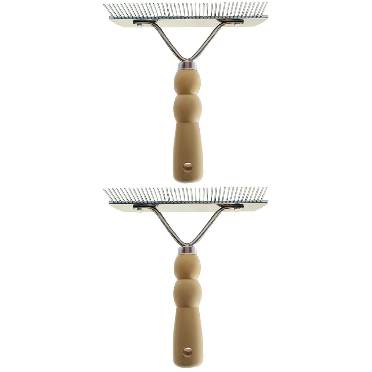 

2 Pack Nail Primer Wooden Handle Pet Comb Horse Brush Cleaning Deshedding for Horses Bridegroom